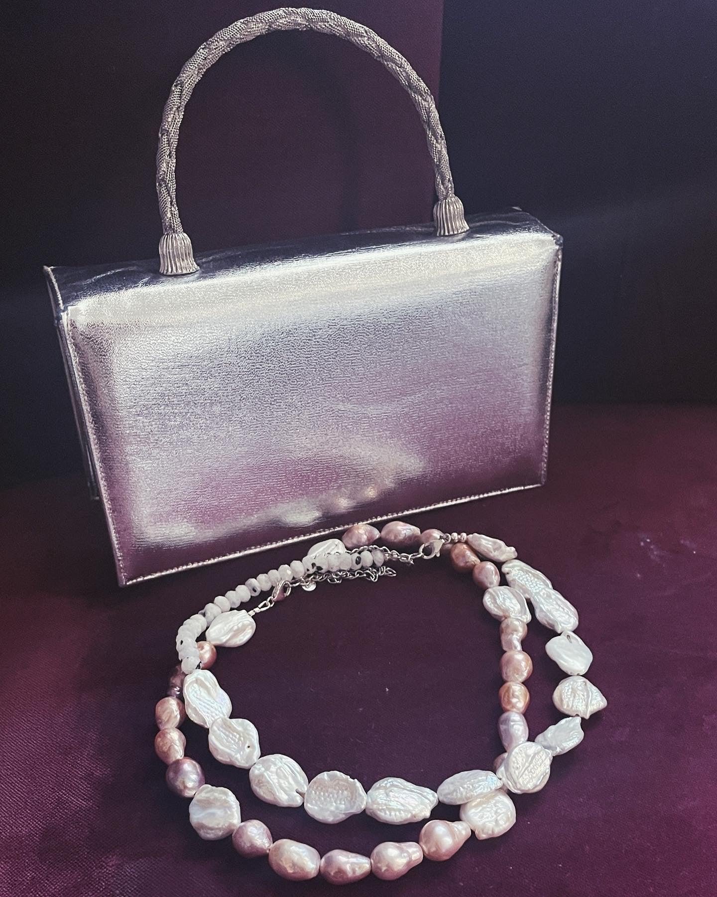 The Diana – Baroque coin pearl and moonstone necklace