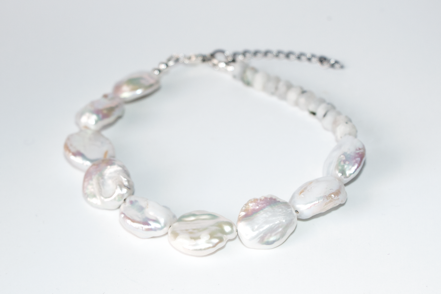 The Diana – Baroque coin pearl and moonstone bracelet