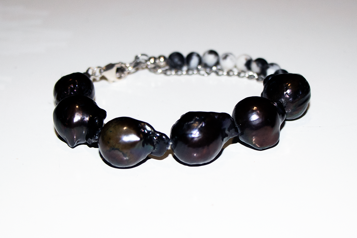 Baroque black pearl bracelet - Yang Bracelet