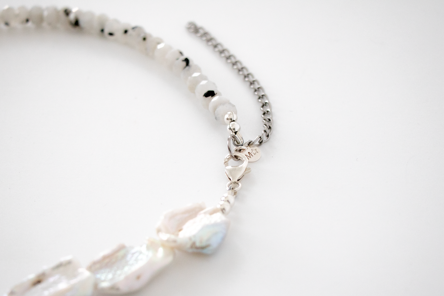 The Diana – Baroque coin pearl and moonstone necklace