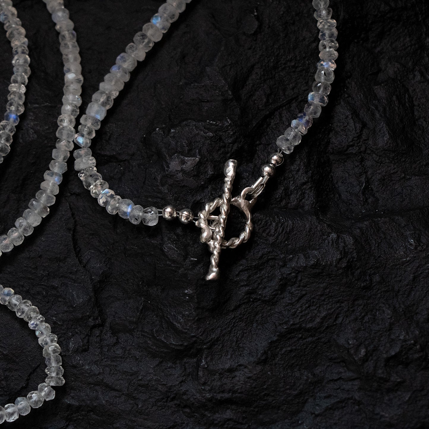 Moonstone Hashtag Pearl Necklace