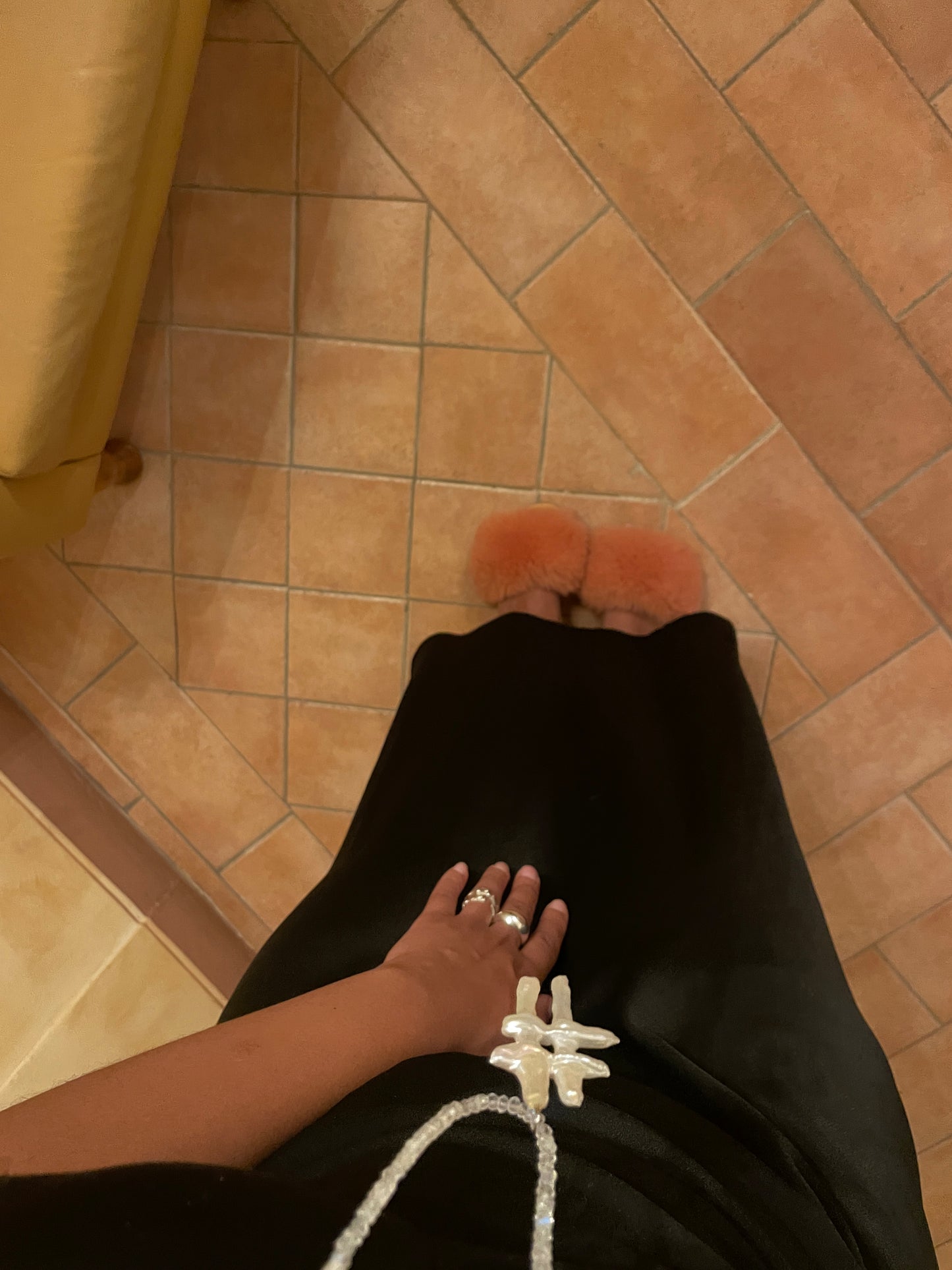 Moonstone Hashtag Pearl Necklace